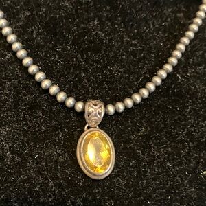 Citrine Sterling silver gemstone Pendant